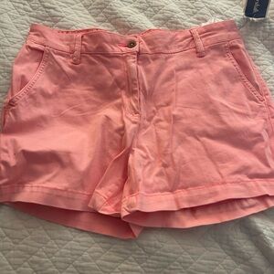 Classic Pink Bermuda Shorts with Rolled Hems